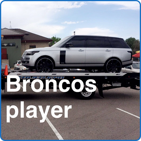 Towing services given to a Bronco player’s SUV.